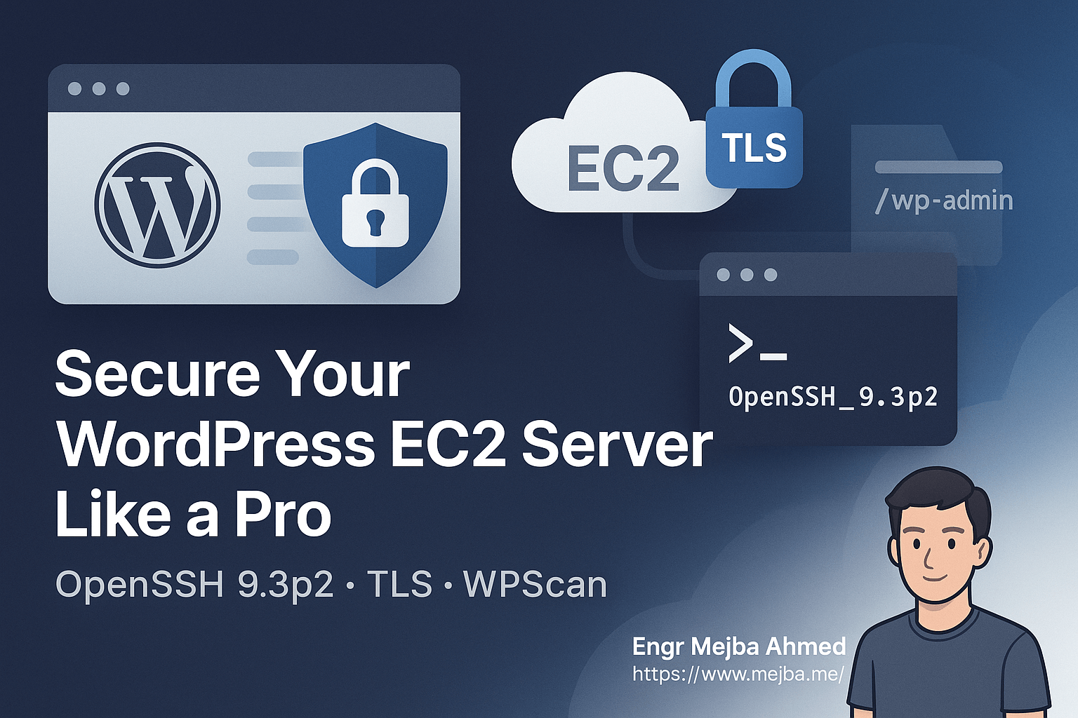 How to Secure Your WordPress EC2 Server: OpenSSH 9.3p2, SSH Hardening, Admin Lockdown, TLS & WPScan