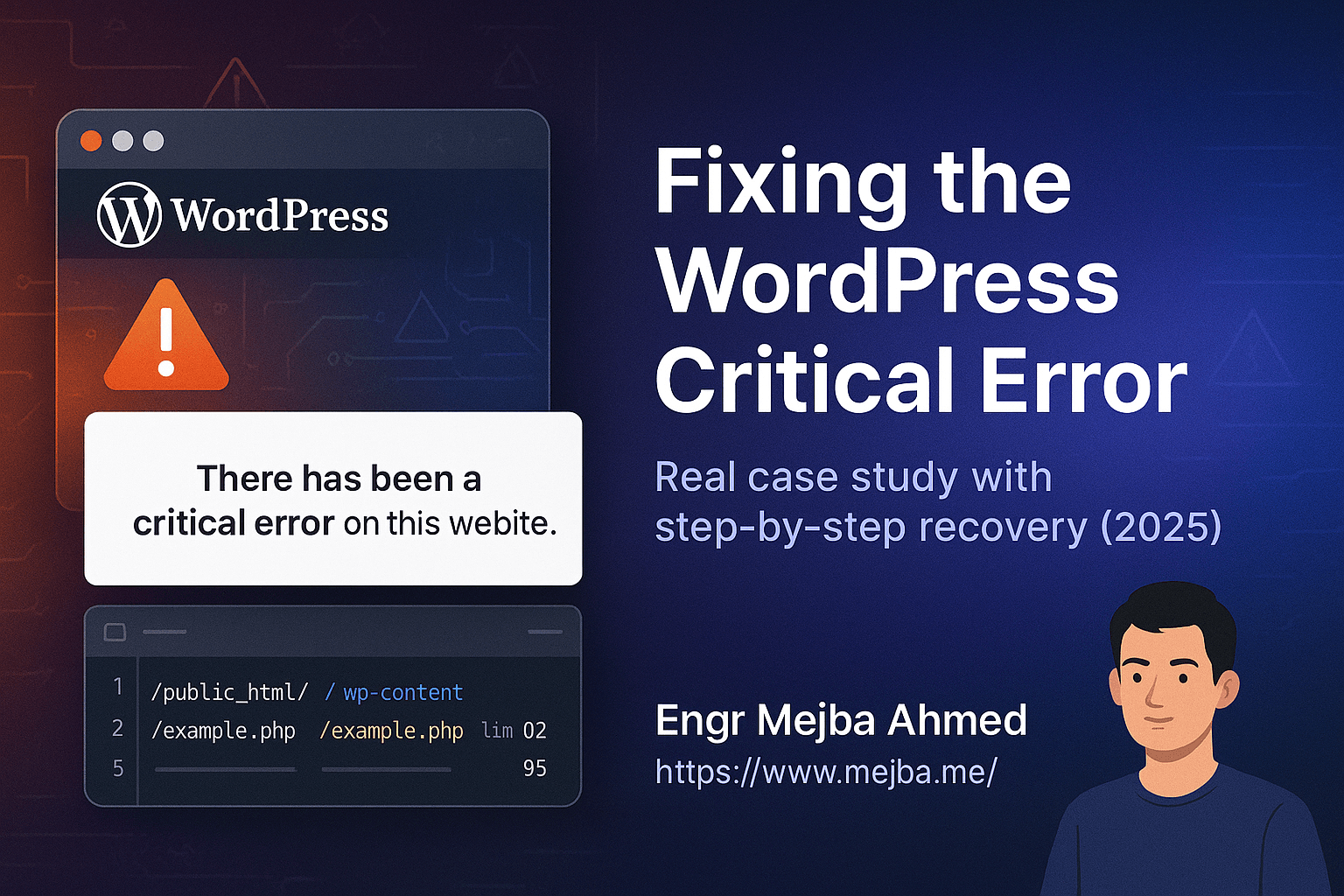 How We Fixed the “There Has Been a Critical Error on Your Website” in WordPress — Real Case Study (2025)