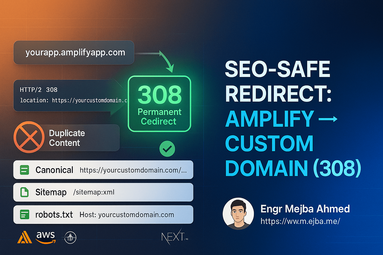 How to Redirect AWS Amplify Domain to Custom Domain Without Losing SEO Rankings (2025 Guide)