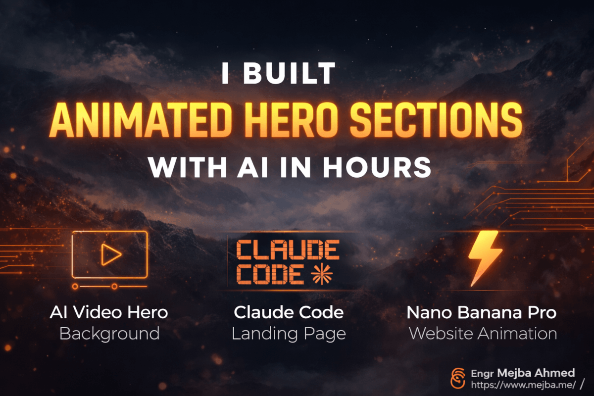 I Built Animated Hero Sections With AI in Hours