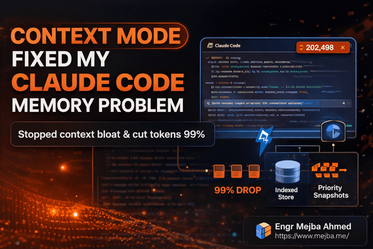 Context Mode Fixed My Claude Code Memory Problem