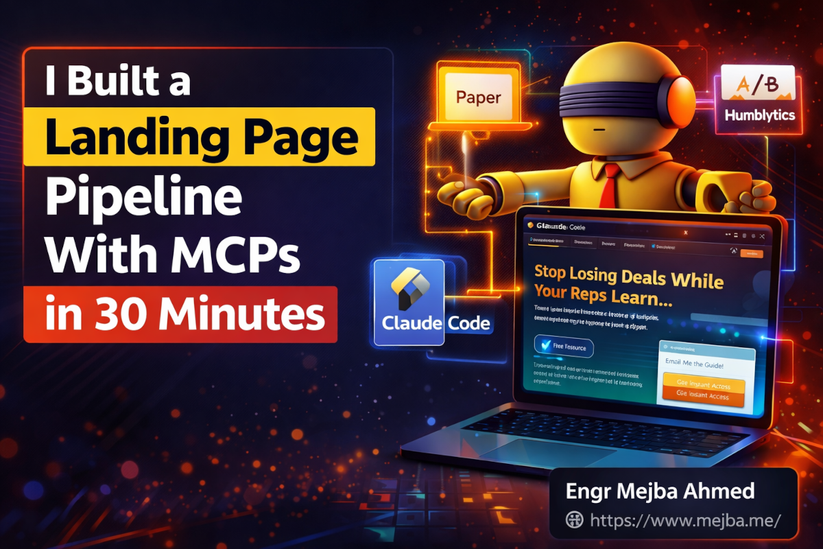 I Built a Landing Page Pipeline With MCPs in 30 Minutes