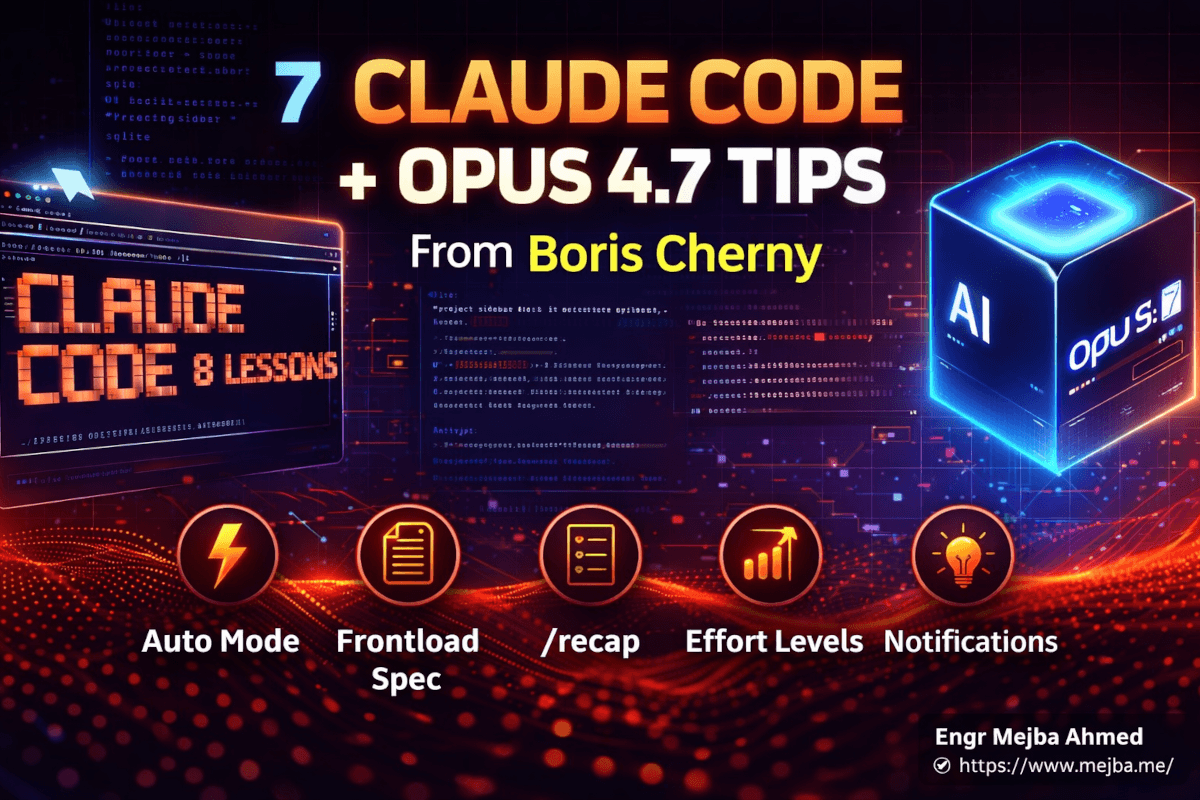 "7 Claude Code + Opus 4.7 Tips Van Boris Cherny"