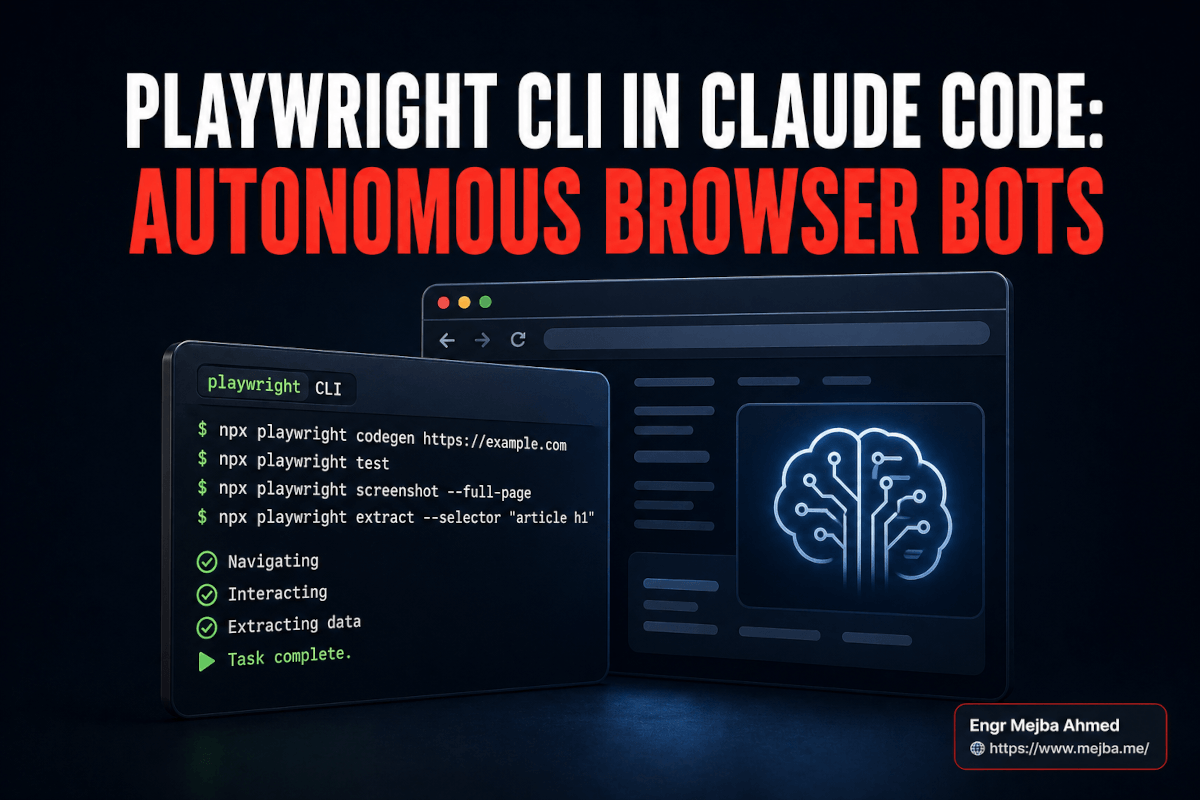 Playwright CLI in Claude Code: Autonomous Browser Bots