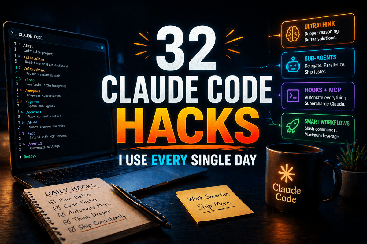 32 Claude Code-Hacks, die ich jeden Tag verwende