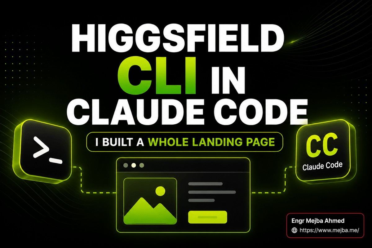 Higgsfield CLI in Claude Code: Landing Page Build Log