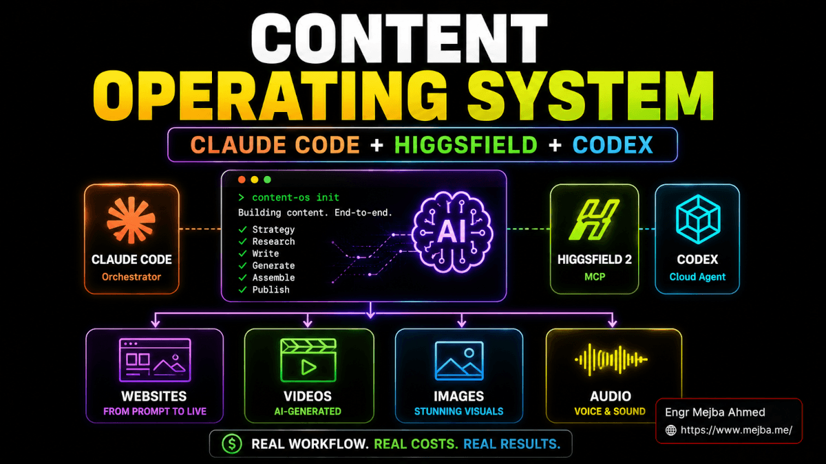 Content Operating System : Claude Code + Higgsfield + Codex