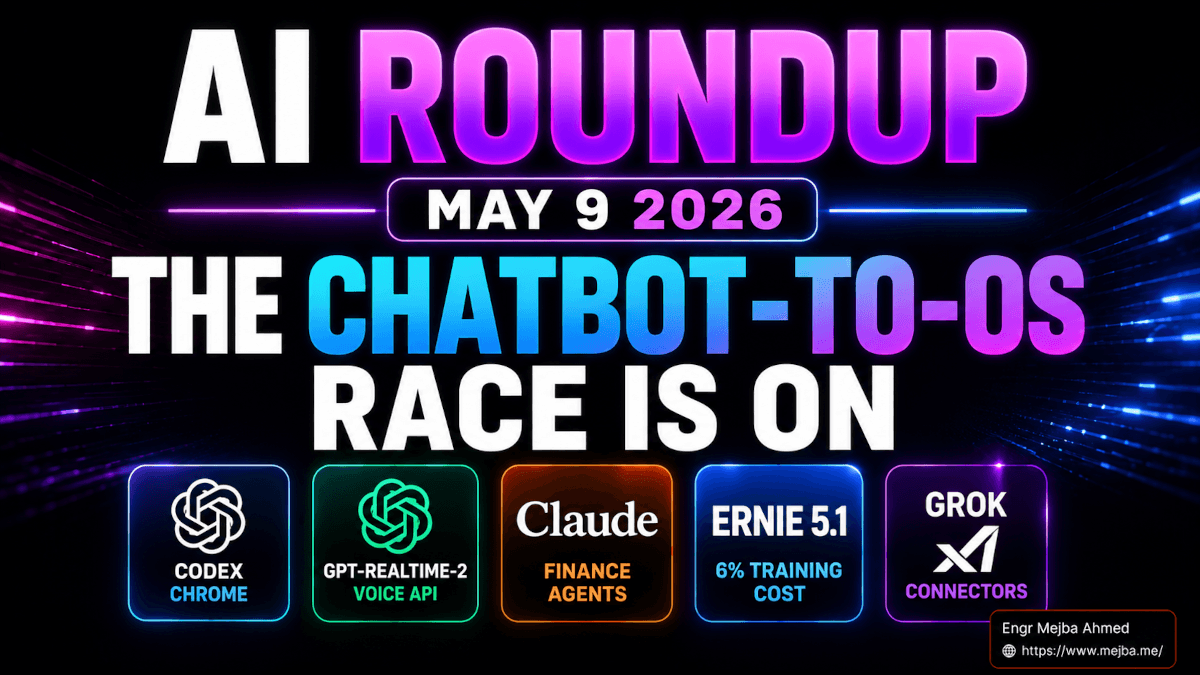 AI Roundup May 9 2026: The Chatbot-to-OS Race Is On