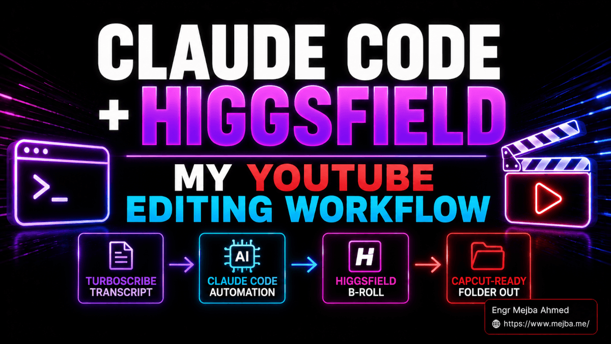 Claude Code + Higgsfield: mein YouTube-Editing-Workflow