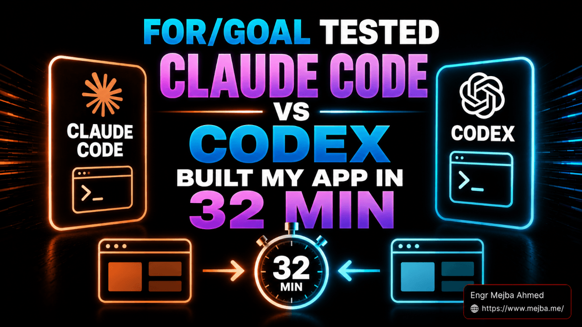 For/Goal getest: Claude Code vs Codex bouwde mijn app in 32 min