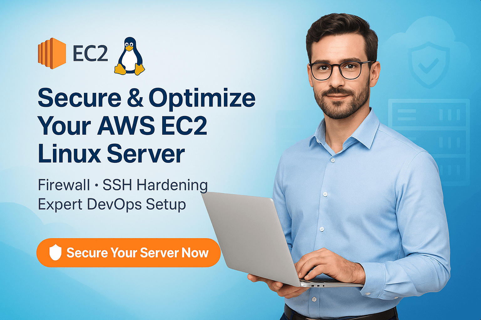 I will secure and optimize your AWS ec2 linux server with firewall and ssh