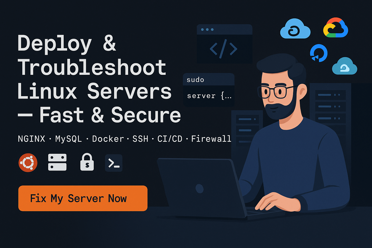 I will deploy and troubleshoot any linux server or application