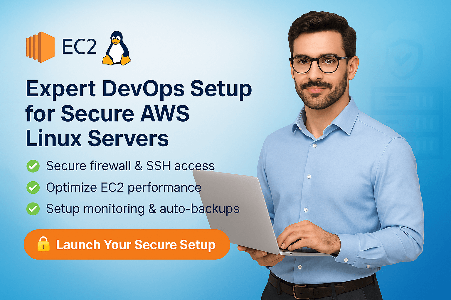 I will secure and optimize your AWS ec2 linux server with firewall and ssh