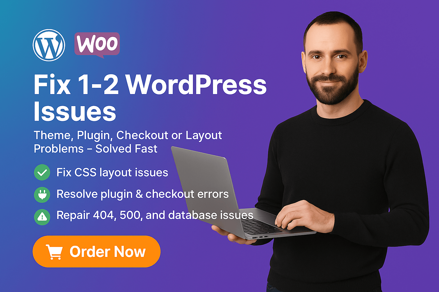 I will fix wordpress, woocommerce bugs, critical errors, CSS and PHP issues fast