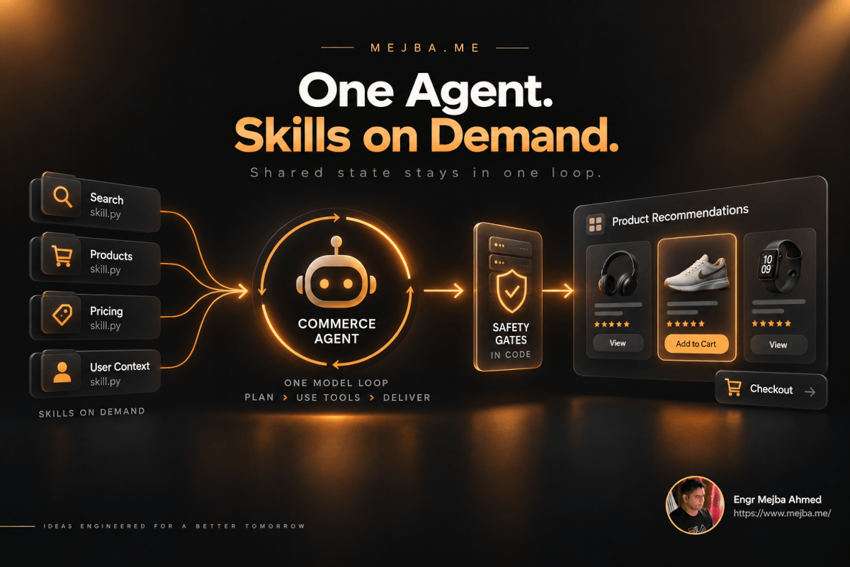Commerce agent prompt caching architecture showing global, session, and volatile context layers designed to improve cache efficiency and reduce AI costs.