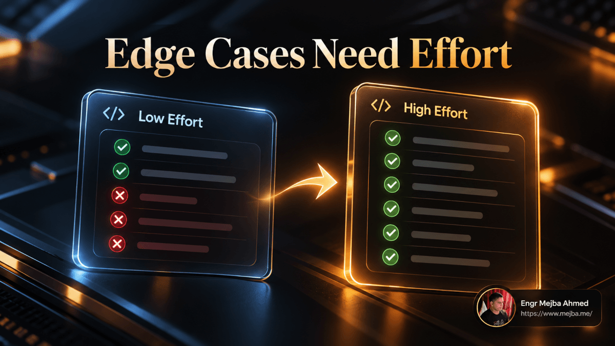 Claude Code low versus high effort comparison showing stronger edge-case testing, verification, and higher Terminal-Bench pass rates at increased effort.