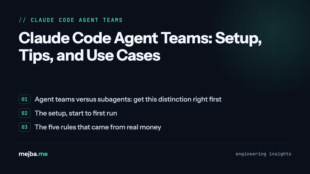 Claude Code Agent Teams: Setup, Tips, and Use Cases - overview of agent teams versus subagents: get this distinction right first, the setup, start to first run