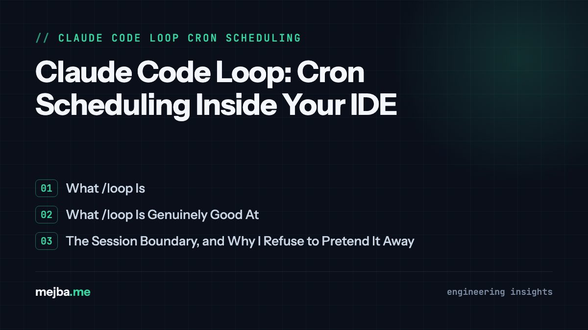 Claude Code Loop: Cron Scheduling Inside Your IDE - overview of what /loop is, what /loop is genuinely good at