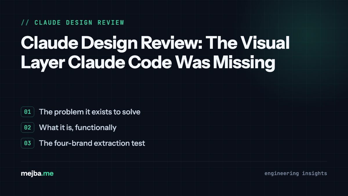 Claude Design Review: The Visual Layer Claude Code Was Missing - overview of the problem it exists to solve, what it is, functionally