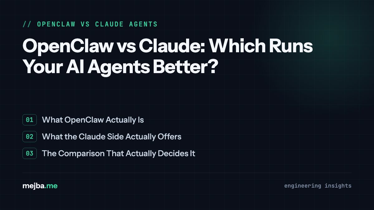 OpenClaw vs Claude: Which Runs Your AI Agents Better? - overview of what openclaw actually is, what the claude side actually offers