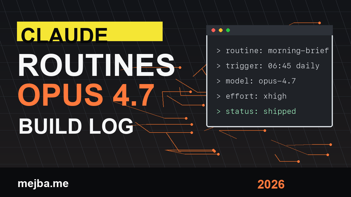 Claude Routines + Opus 4.7: My First Build Log