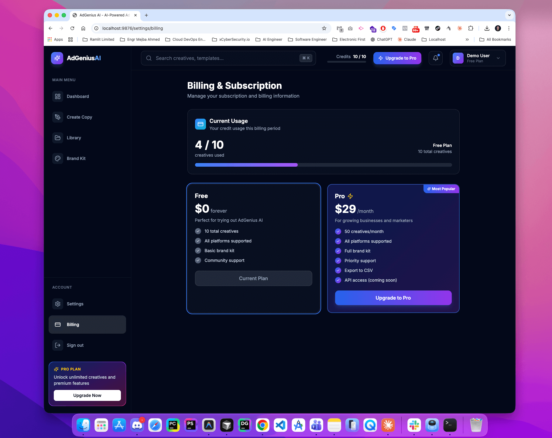 AdGenius AI - AI-Powered Ad Copy Generation Platform   - Screenshot 2