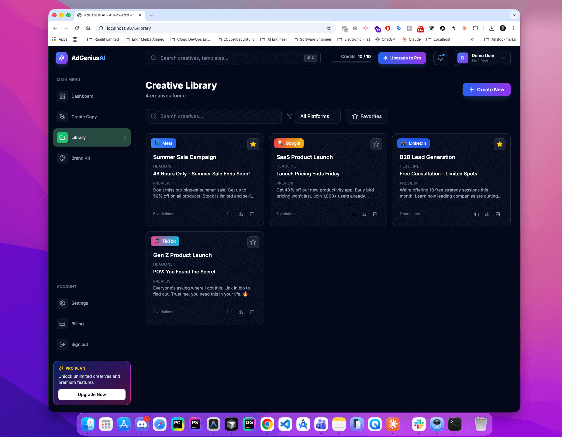 AdGenius AI - AI-Powered Ad Copy Generation Platform   - Screenshot 3