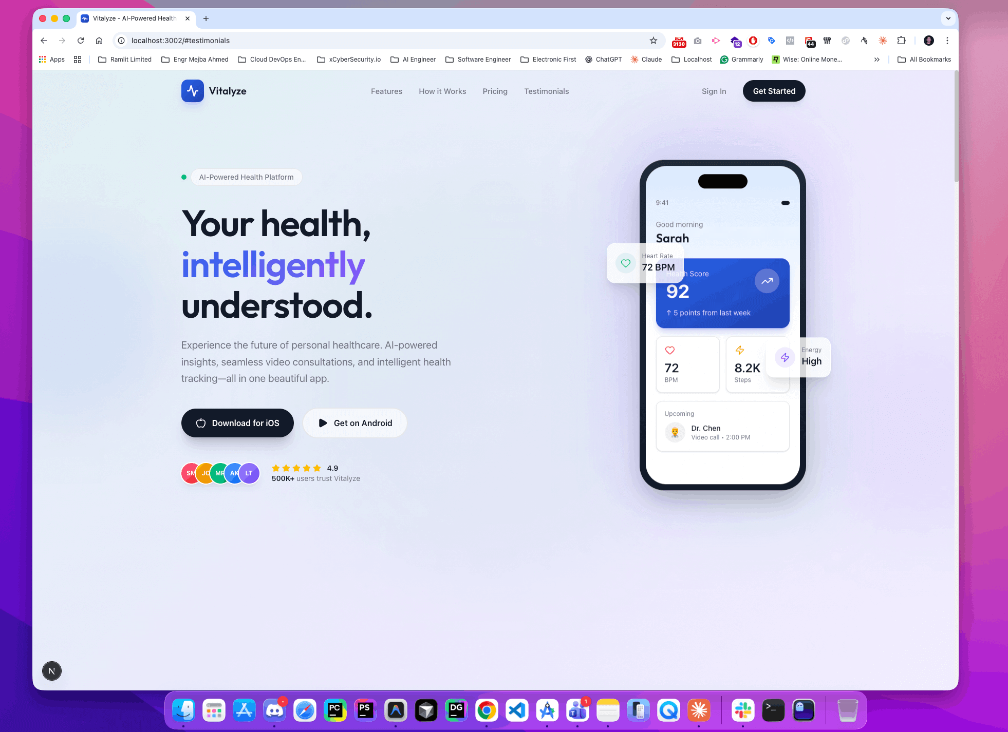 Vitalyze - AI-Powered Health Companion Landing Page  - Screenshot 2