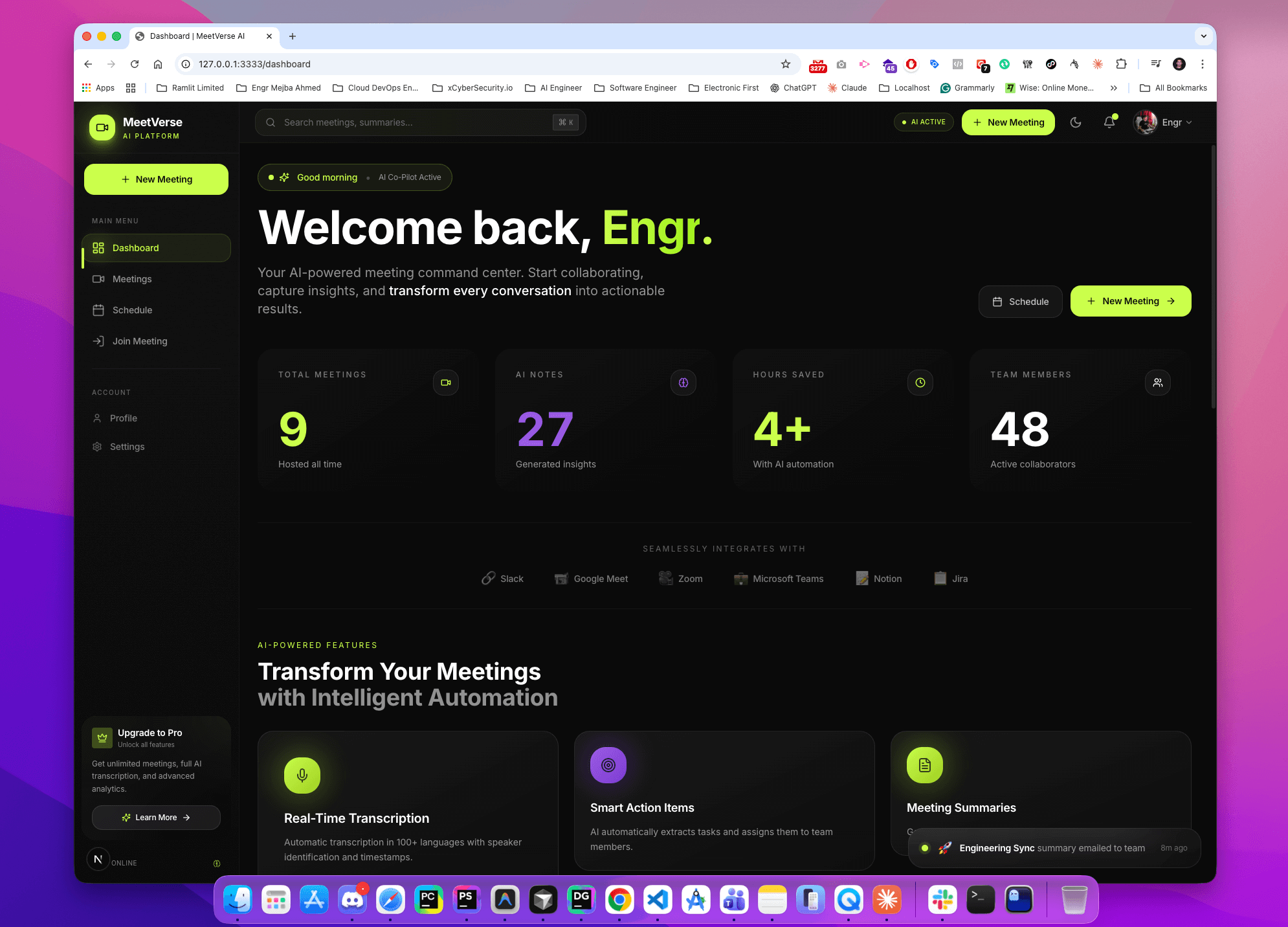 MeetVerse AI — Intelligent Video Conferencing & Meeting Co-Pilot Platform 