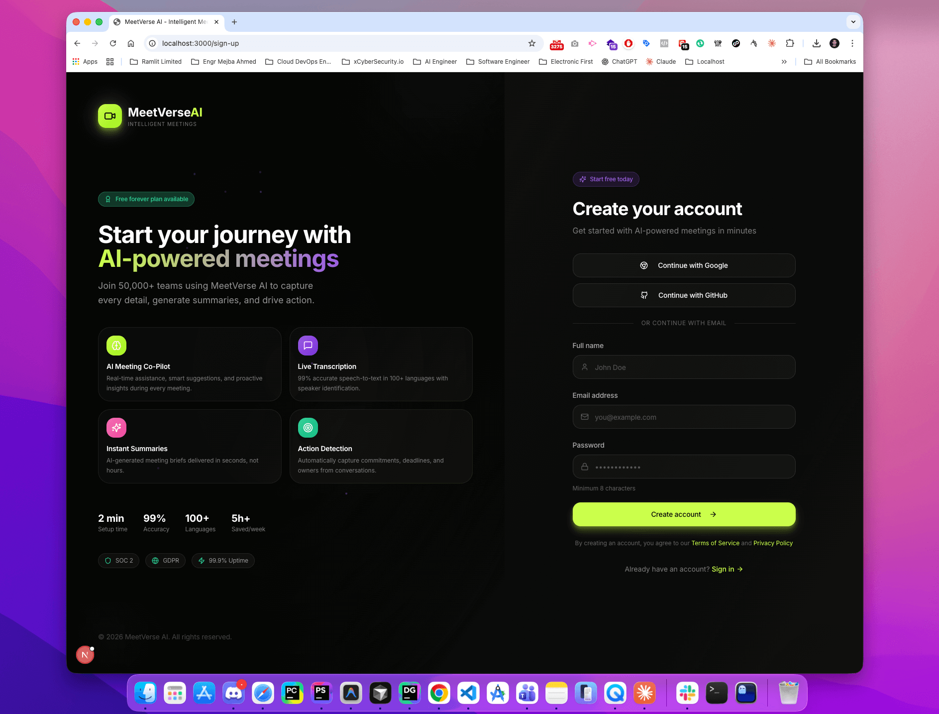 MeetVerse AI — Intelligent Video Conferencing & Meeting Co-Pilot Platform  - Screenshot 4