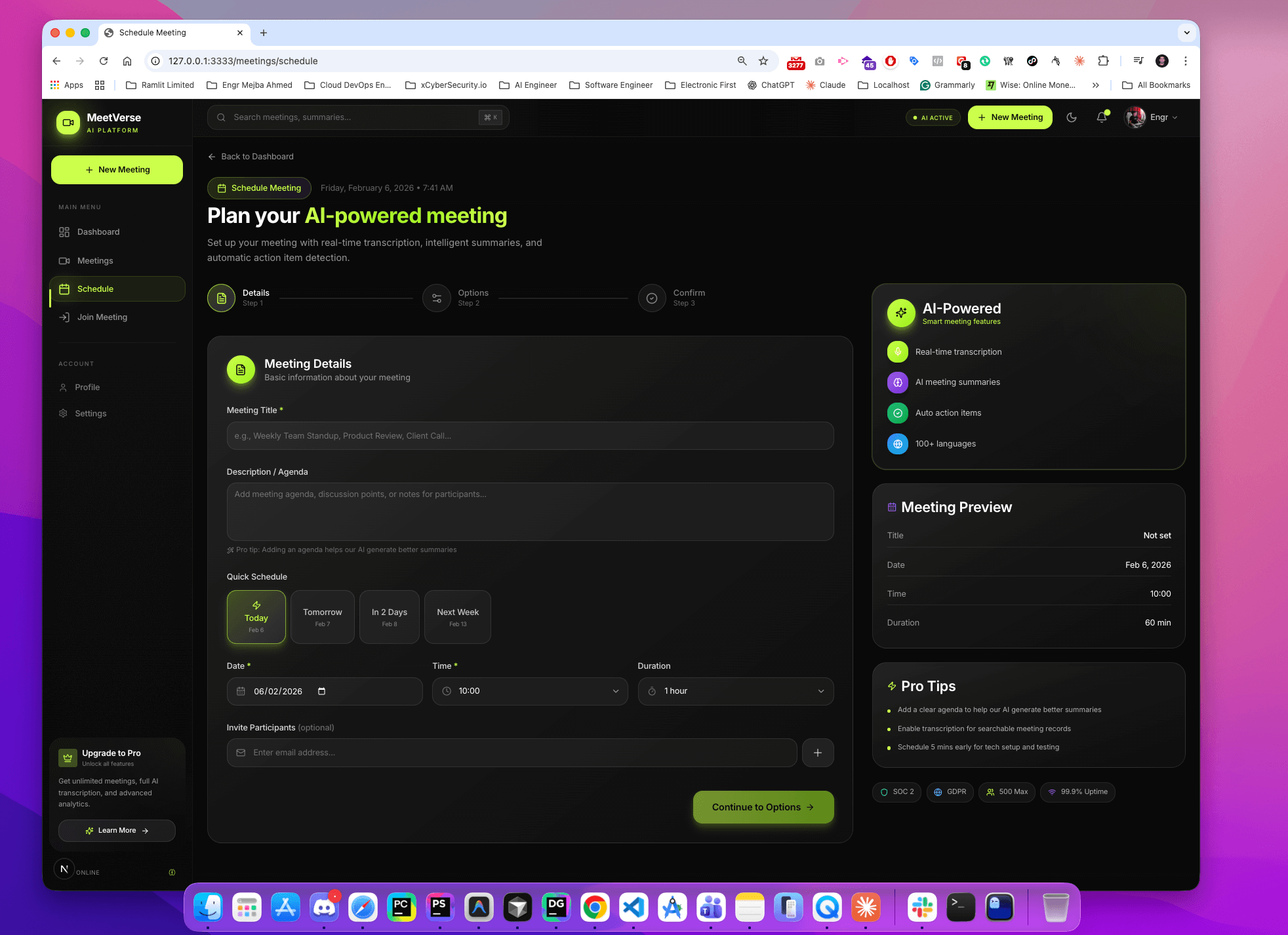 MeetVerse AI — Intelligent Video Conferencing & Meeting Co-Pilot Platform  - Screenshot 10