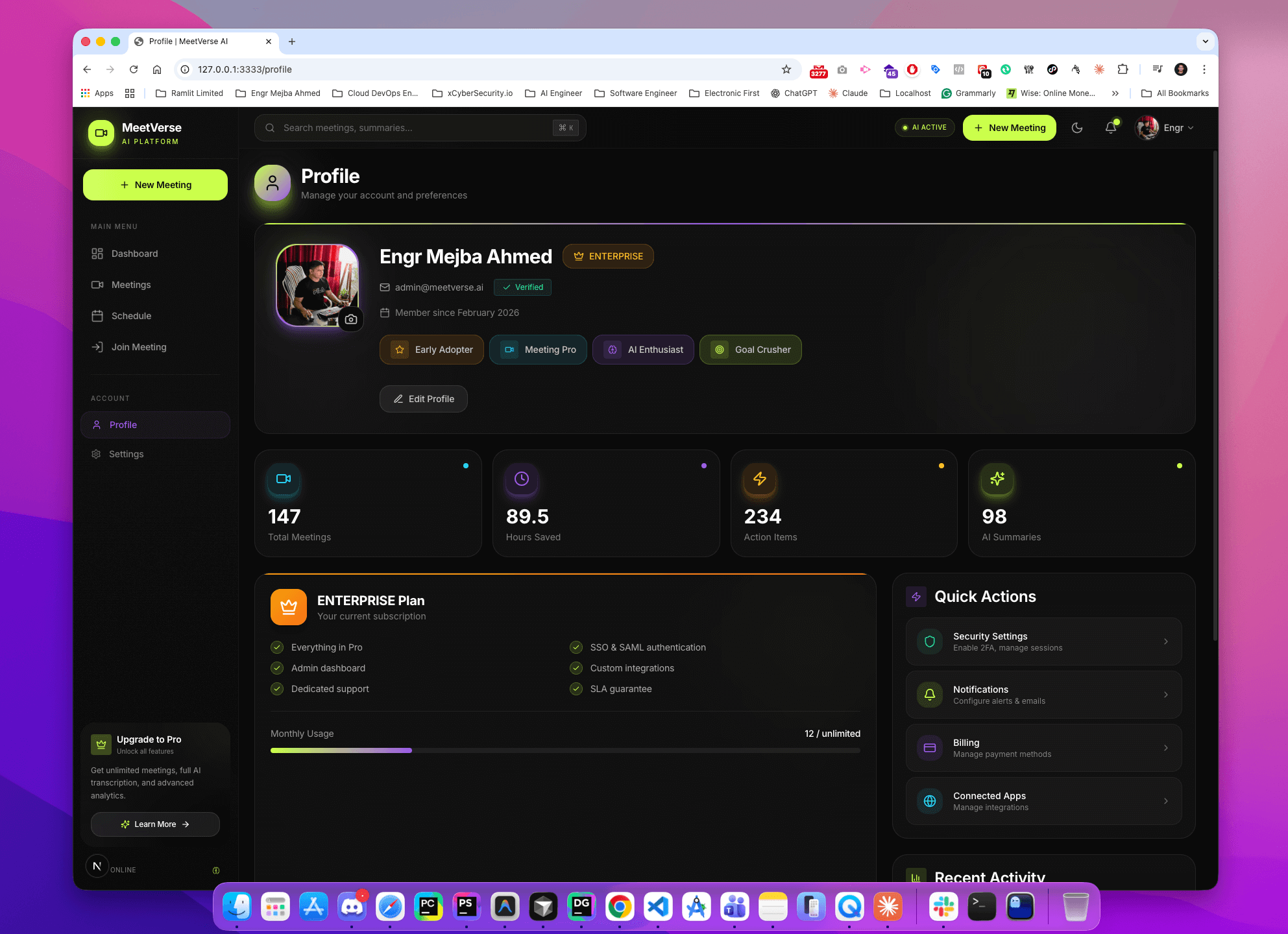 MeetVerse AI — Intelligent Video Conferencing & Meeting Co-Pilot Platform  - Screenshot 11