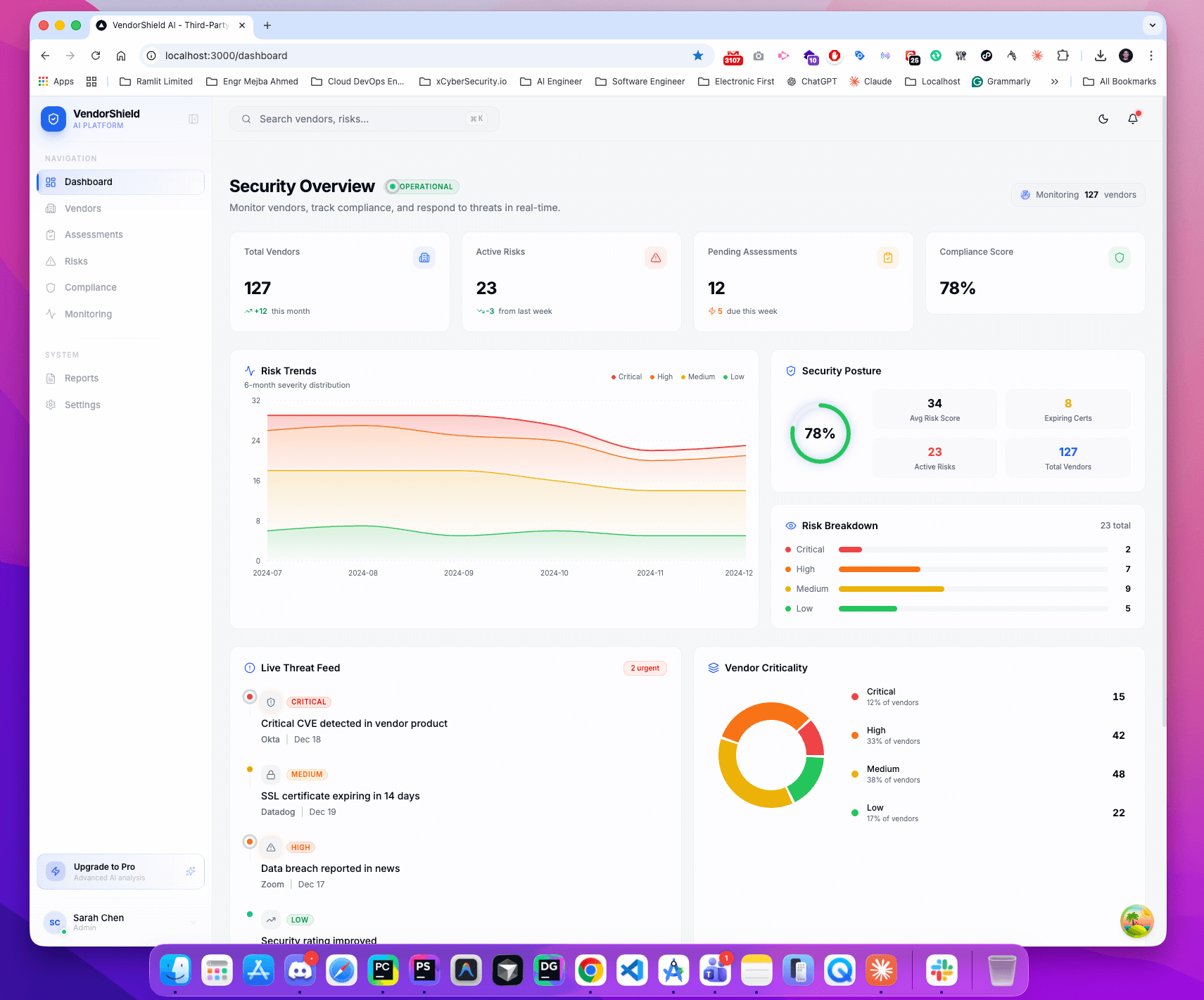 VendorShield AI — Third-Party Risk Management Platform - Screenshot 4