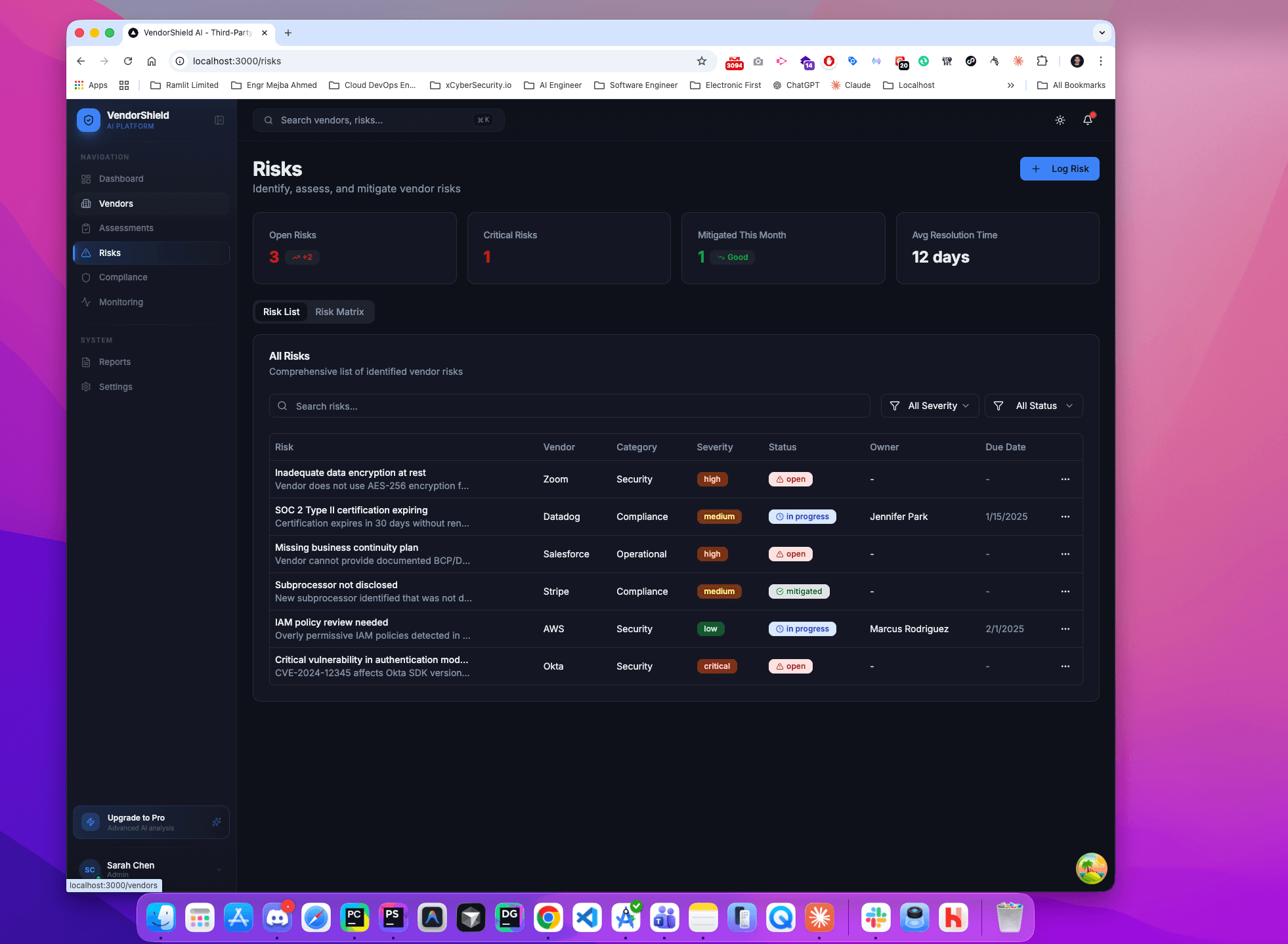 VendorShield AI — Third-Party Risk Management Platform - Screenshot 5