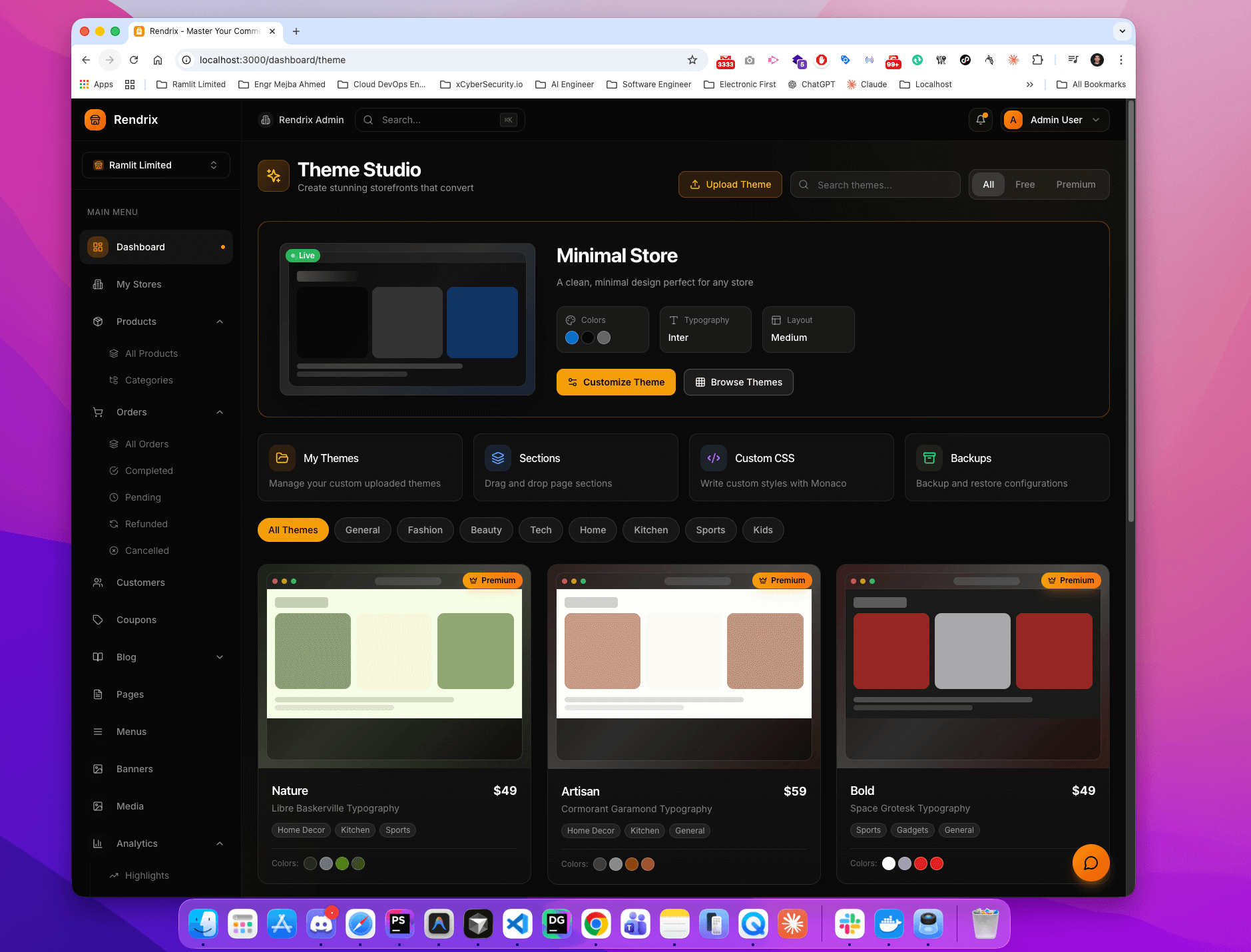 Rendrix - Multi-Tenant E-Commerce Admin Dashboard - Screenshot 8