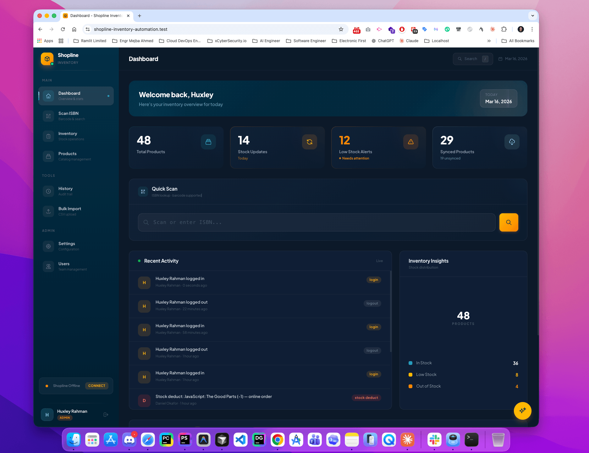 Shopline Inventory Automation System — AI-Powered Book Inventory Management Platform - Screenshot 3