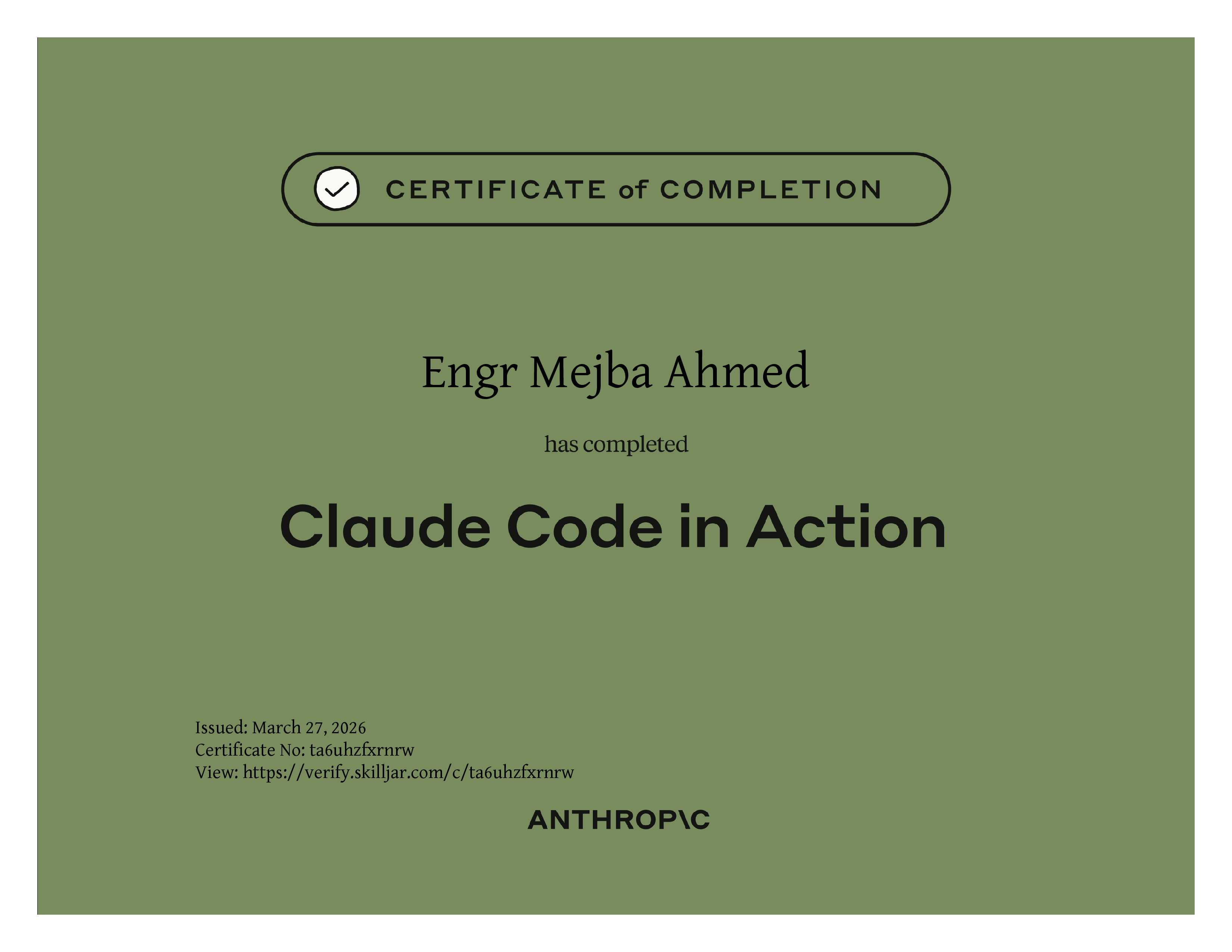 Claude Code in Action — Anthropic Academy Certification