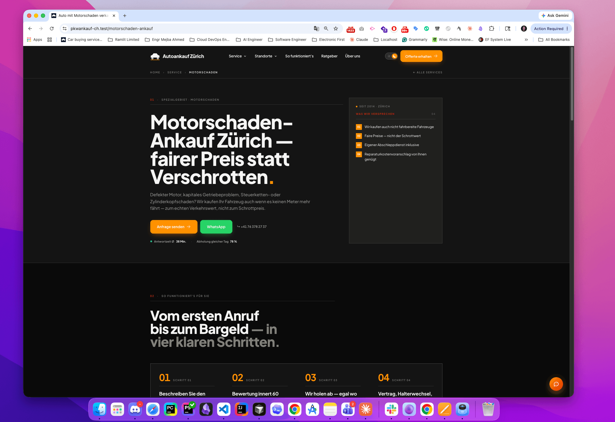 Autoankauf Zürich — Swiss Car-Buying Platform with Laravel 13 + Filament 5 - Screenshot 9