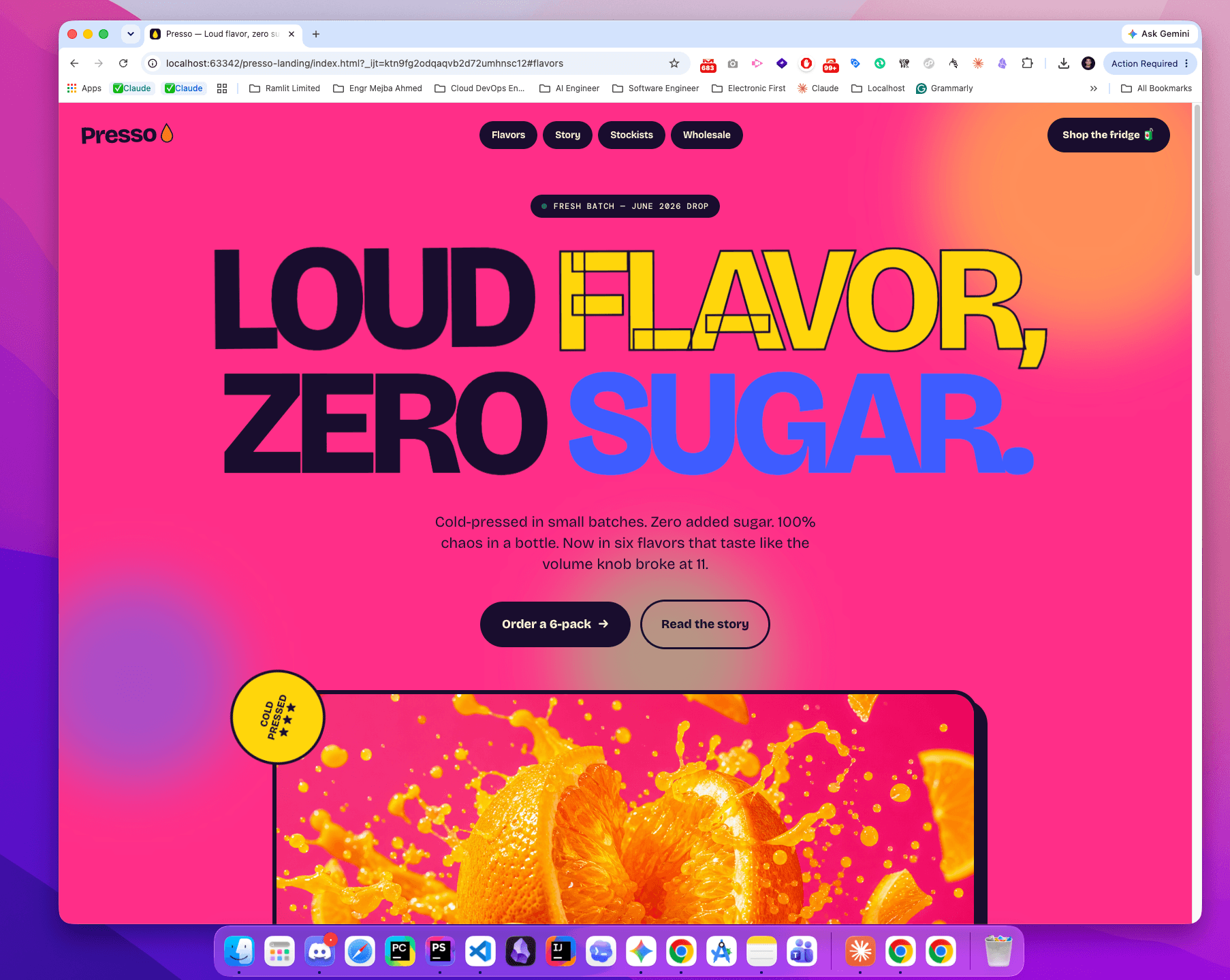 Presso — AI-Verified Landing Page with Live Browser Testing