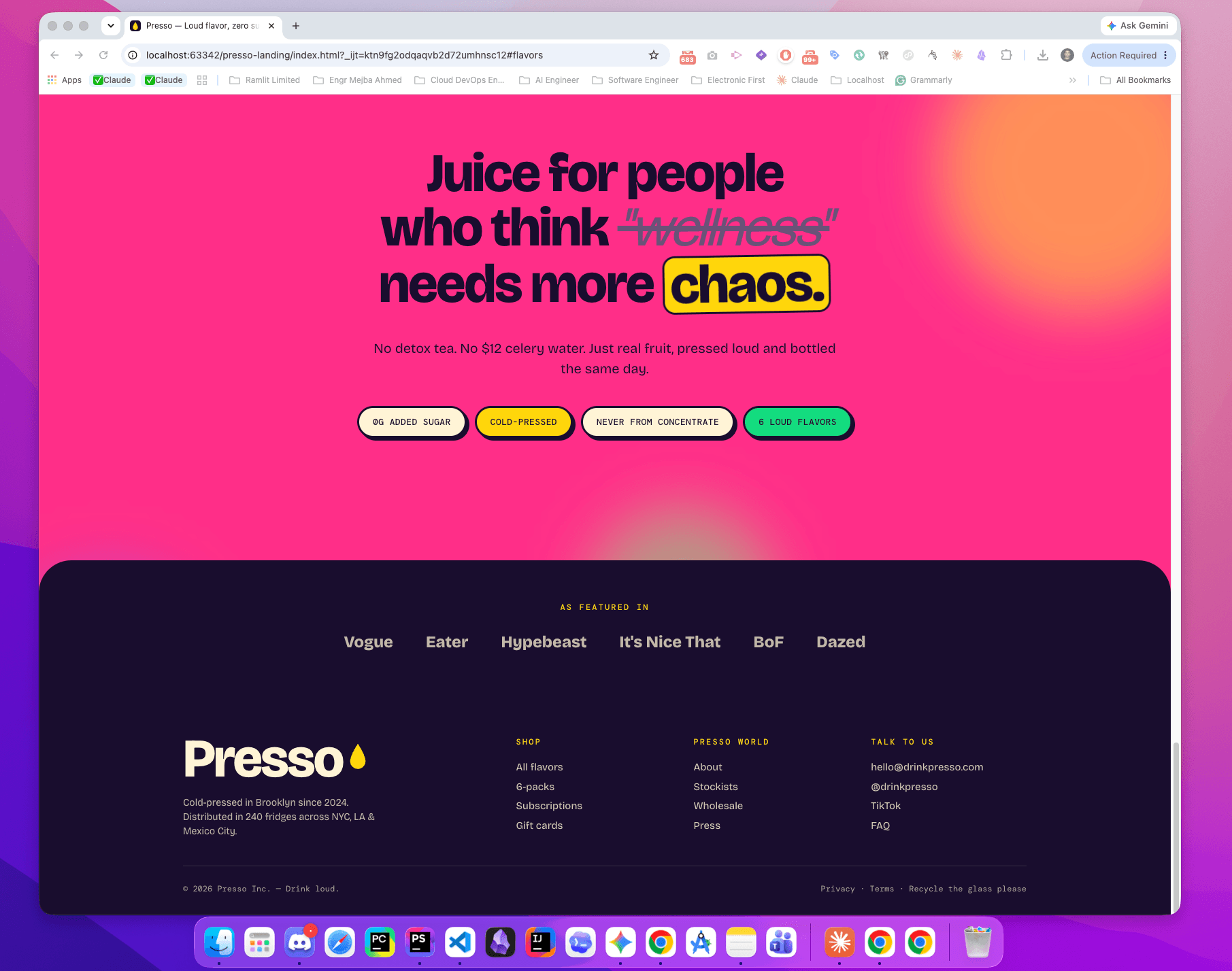 Presso — AI-Verified Landing Page with Live Browser Testing - Screenshot 2