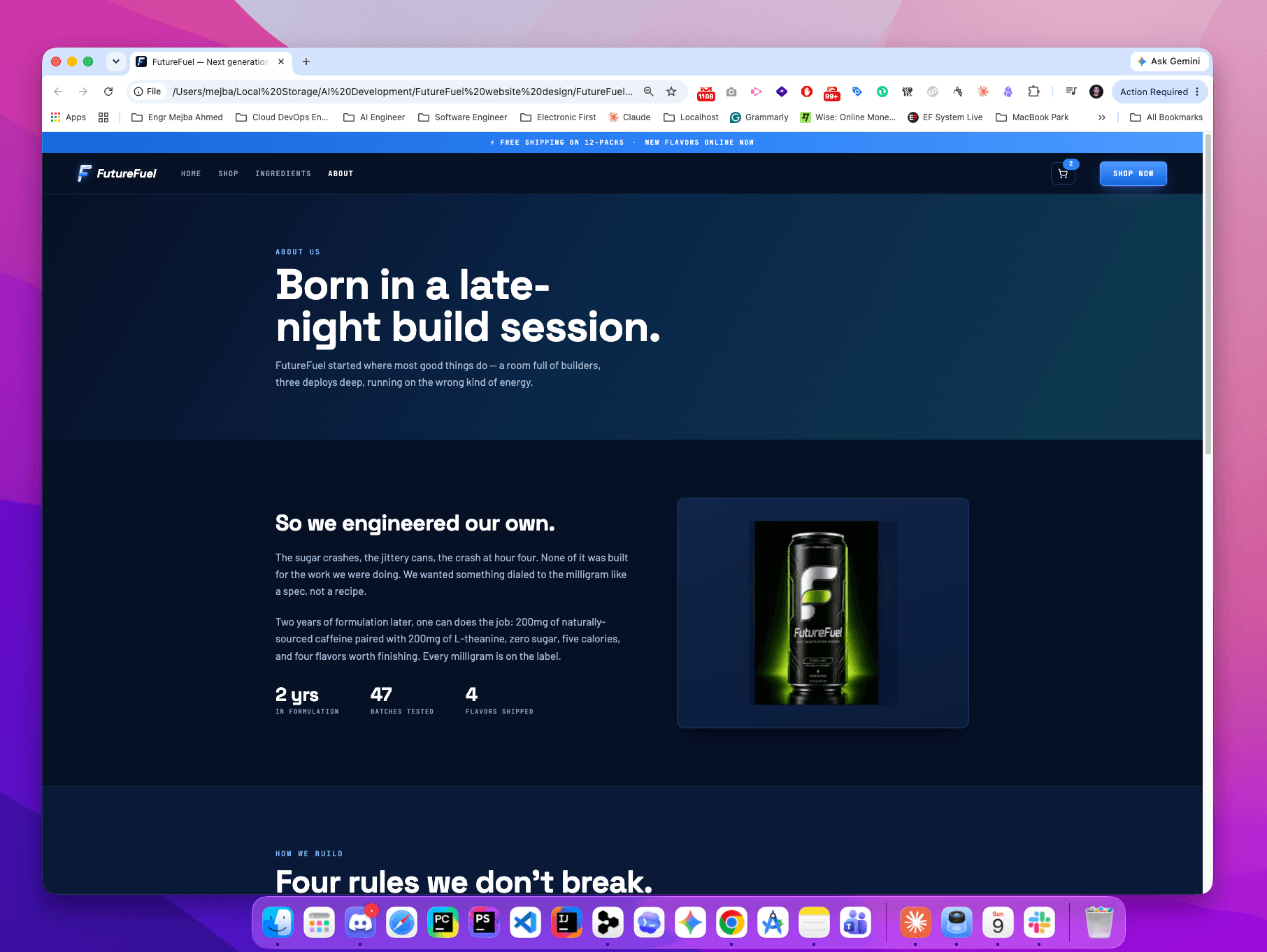 FutureFuel — AI-Built Energy Drink Storefront - Screenshot 3