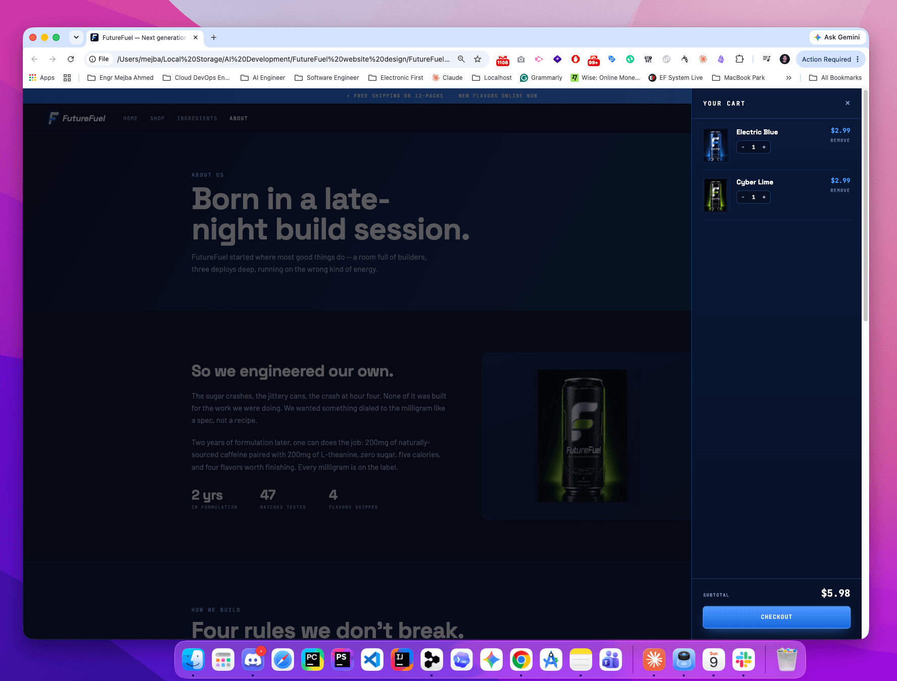FutureFuel — AI-Built Energy Drink Storefront - Screenshot 7